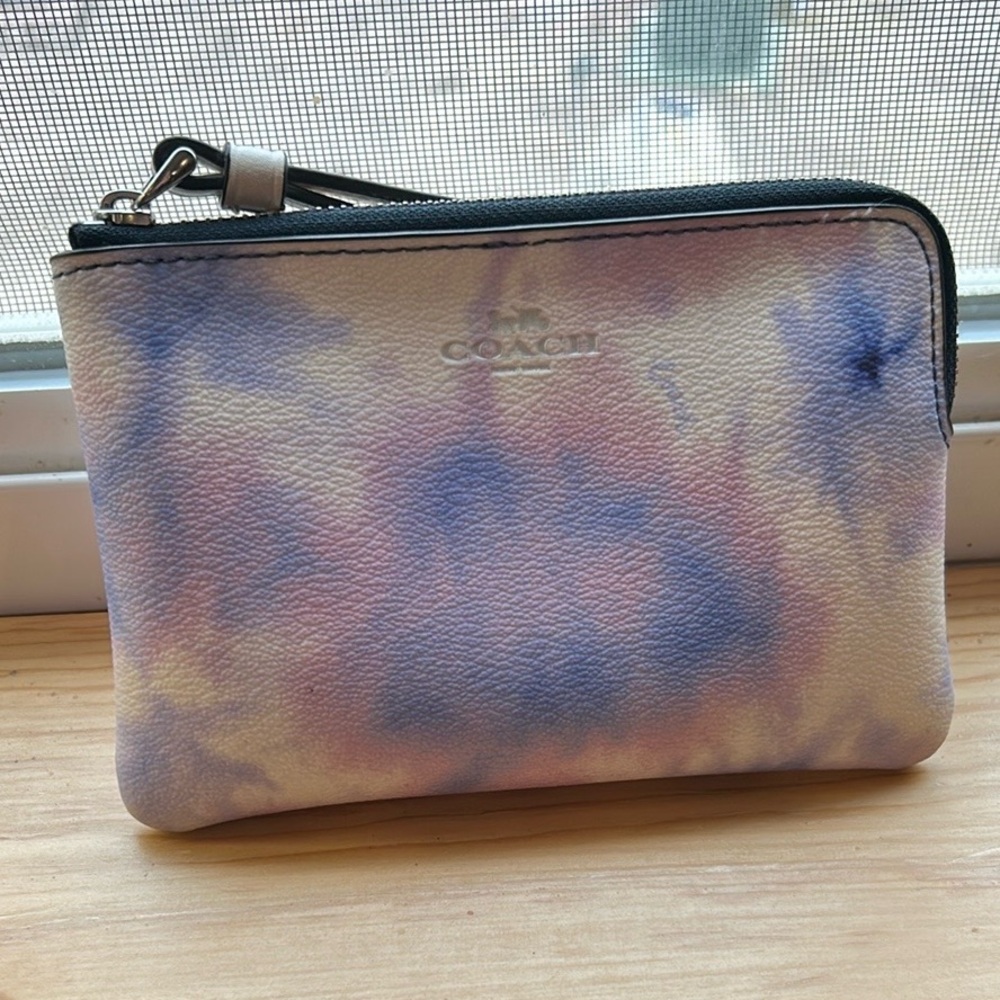 Coach tie dye wristlet wallet